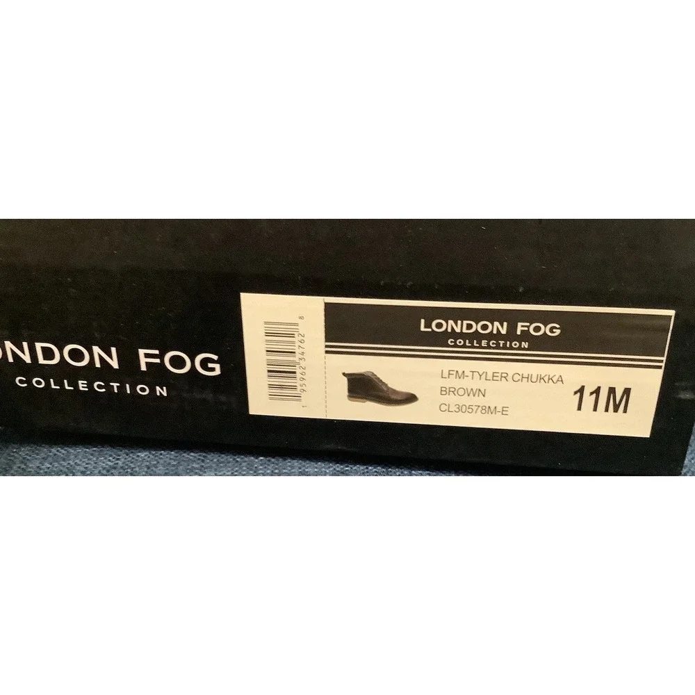 LONDON FOG Brown Tyler Chukka Boots Men's Memory Foam - NIB NEW -Sizes 11M